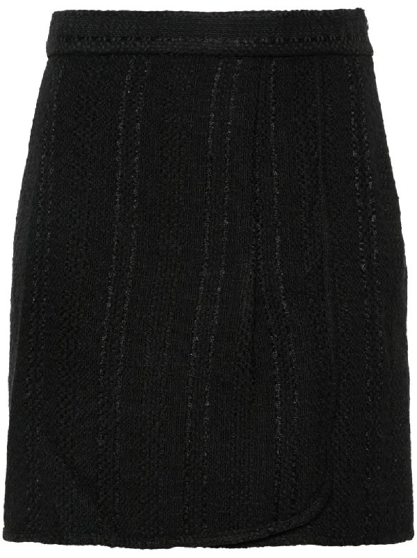 Iro Skirts Black corduroy skirt durable