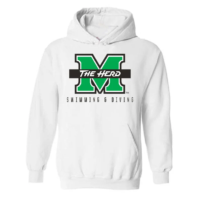 Marshall - NCAA Women's Swimming & Diving : Sofia Bormett - Generic Shersey Hooded Sweatshirt Hoodie with Color Block Contrast Stylish Marshall - NCAA Women's Swimming & Diving : Sofia Bormett - Generic Shersey Hooded Sweatshirt Hoodie with Color Block Contrast Stylish