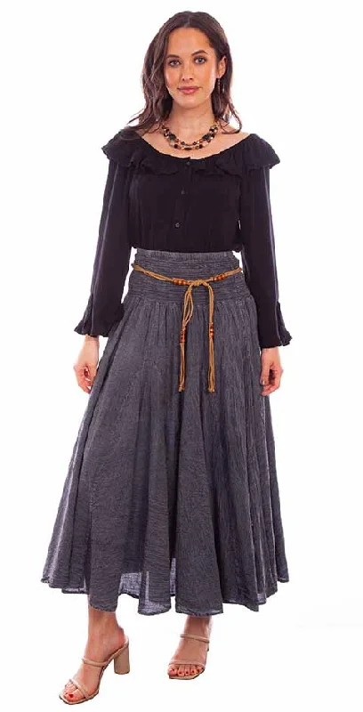 Women's Cantina Collection Skirt: Acid Wash pleated skirt texture