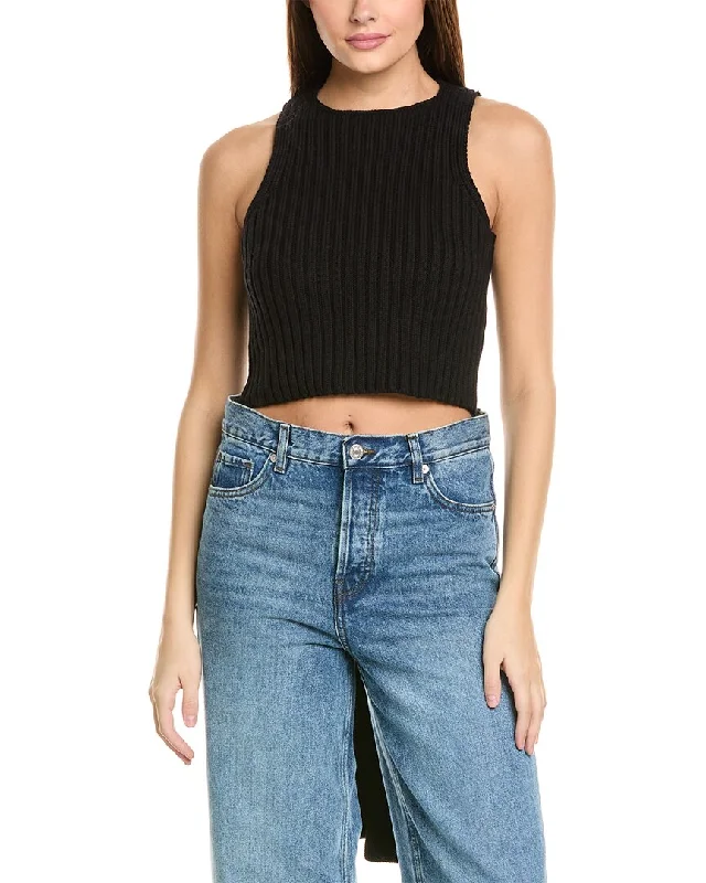 525 America Fashioned Rib Tie-Back Tank off shoulder tank