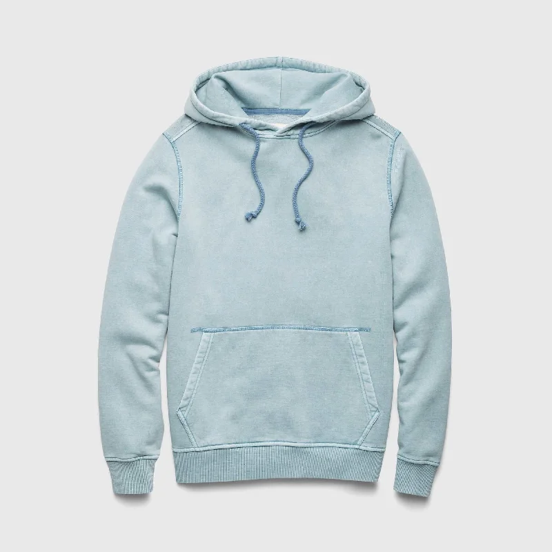 Stax Vintage Wash Hoodie - Smoke Blue Hoodie with Pastel Soft Subtle