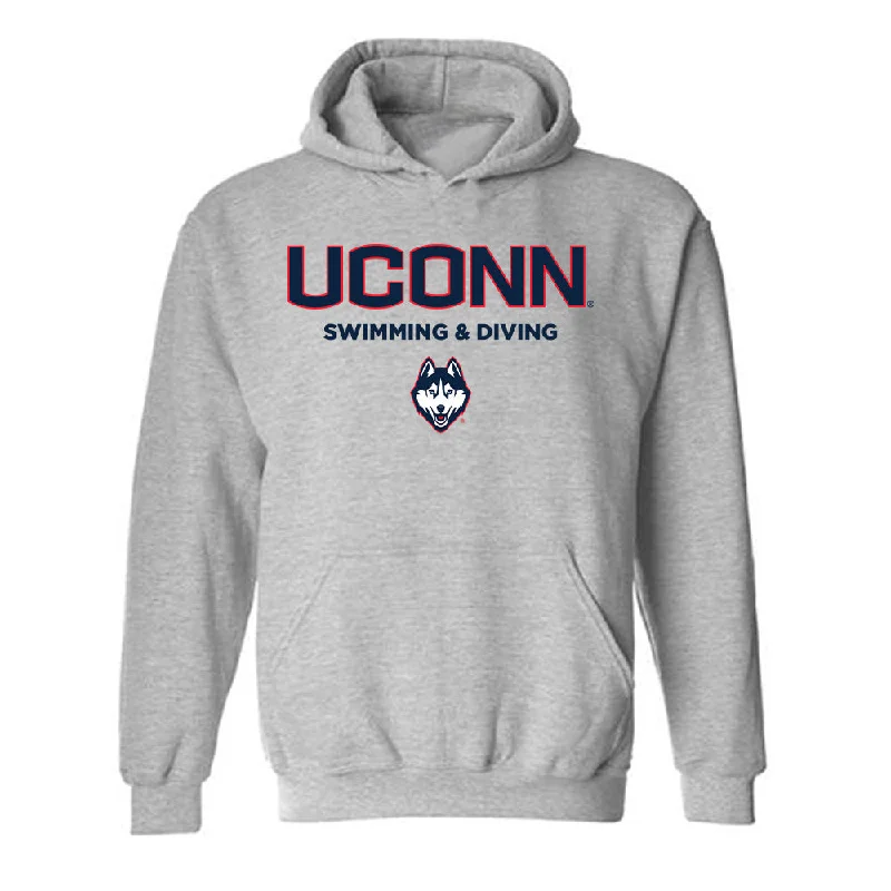 UConn - NCAA Women's Swimming & Diving : Molly Rogers - Classic Shersey Hooded Sweatshirt Hoodie with Raw Hem Edgy Unfinished