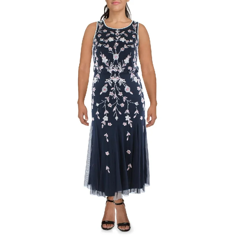 Womens Beaded Sleeveless Evening Dress Tunics New arrival