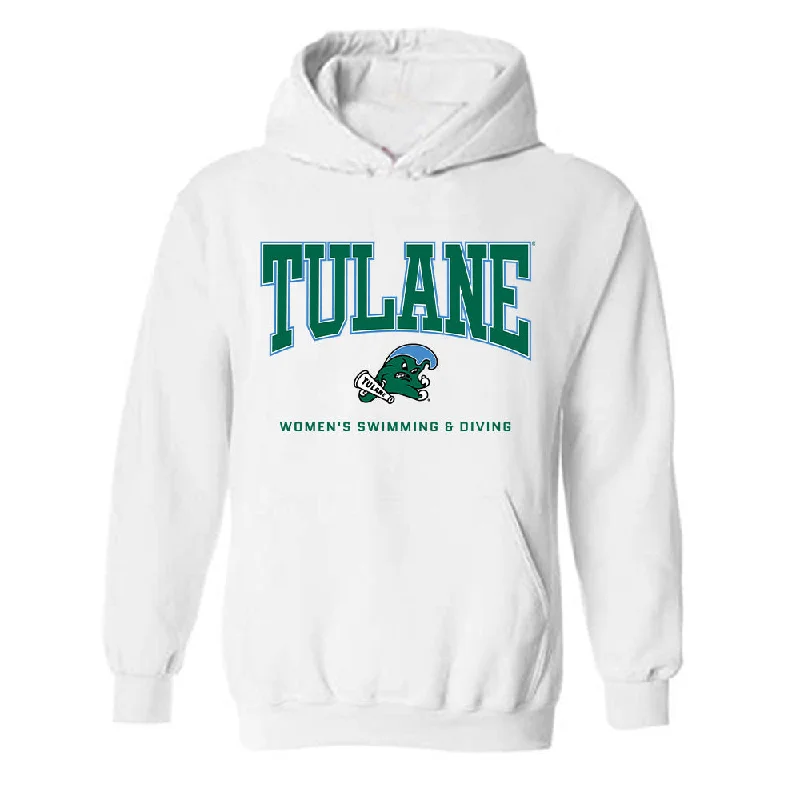 Tulane - NCAA Women's Swimming & Diving : Lillian Von Herbulis - Hooded Sweatshirt Hoodie with Earth Tones Natural Calm