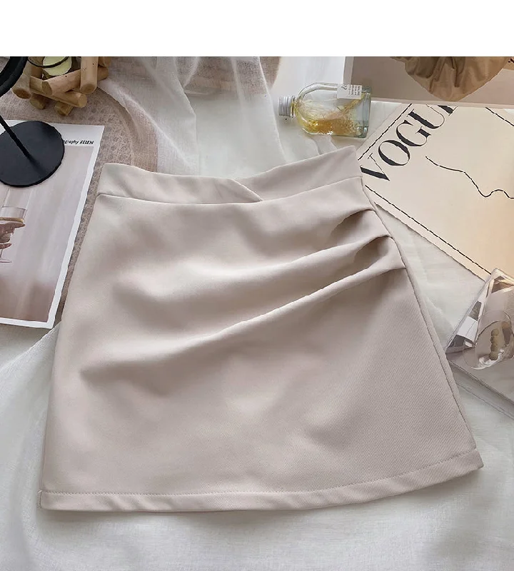 Korean version of foreign style gentle and thin pleated high waist A-shaped skirt 5663 corduroy skirt cozy Korean version of foreign style gentle and thin pleated high waist A-shaped skirt 5663 corduroy skirt cozy