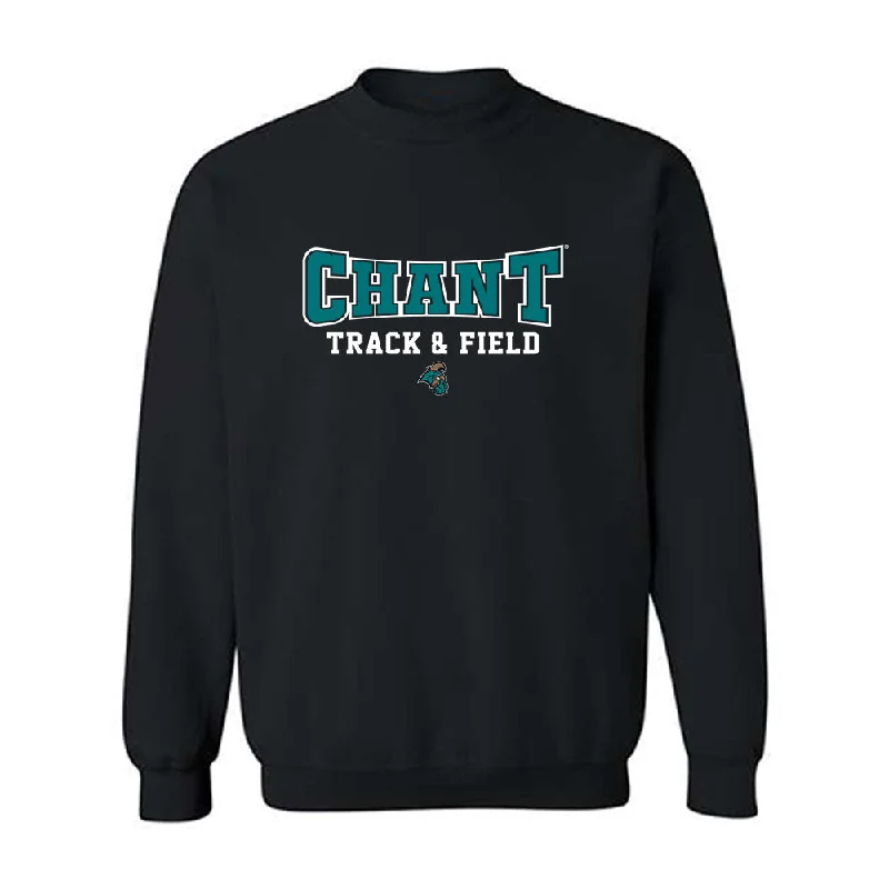 Coastal Carolina - NCAA Women's Track & Field : Faith Wright - Classic Shersey Crewneck Sweatshirt Hoodie with Mock Neck Collared Structured