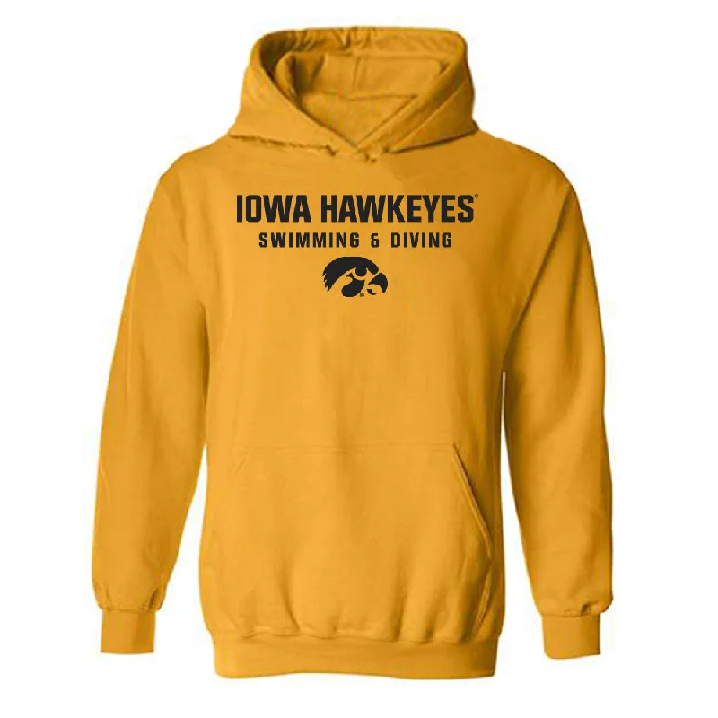 Iowa - NCAA Women's Swimming & Diving : Jenna Kerr - Classic Shersey Hooded Sweatshirt Hoodie with Slit Hem Functional Movement Iowa - NCAA Women's Swimming & Diving : Jenna Kerr - Classic Shersey Hooded Sweatshirt Hoodie with Slit Hem Functional Movement