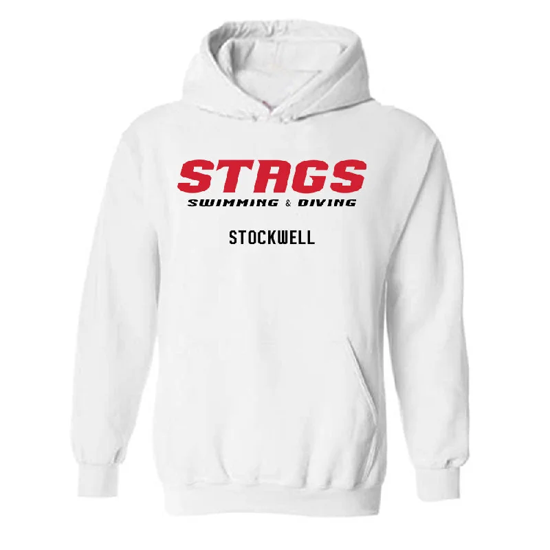 Fairfield - NCAA Women's Swimming & Diving : Cailey Stockwell - Classic Fashion Shersey Hooded Sweatshirt Hoodie with Mock Neck Collared Structured Fairfield - NCAA Women's Swimming & Diving : Cailey Stockwell - Classic Fashion Shersey Hooded Sweatshirt Hoodie with Mock Neck Collared Structured