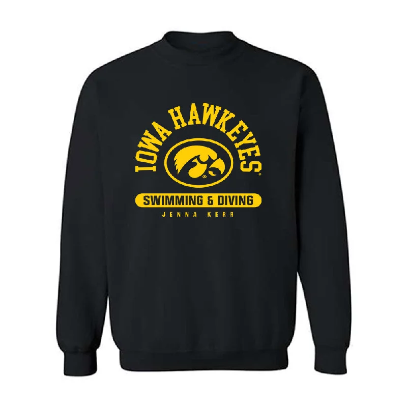 Iowa - NCAA Women's Swimming & Diving : Jenna Kerr - Classic Fashion Shersey Crewneck Sweatshirt Hoodie with Hem Ribbing Snug Secure Iowa - NCAA Women's Swimming & Diving : Jenna Kerr - Classic Fashion Shersey Crewneck Sweatshirt Hoodie with Hem Ribbing Snug Secure