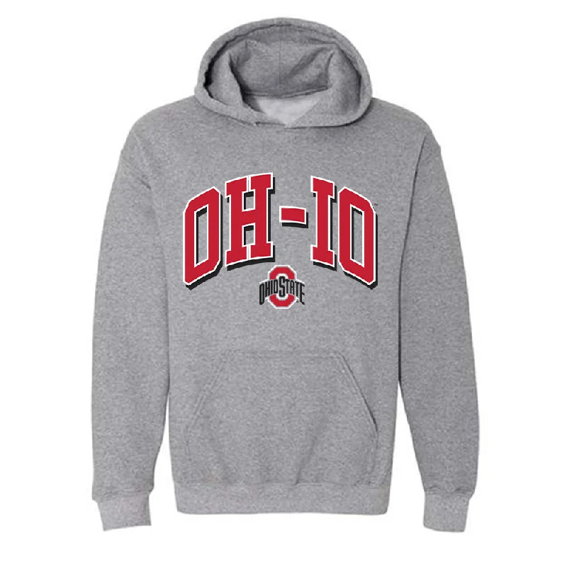 Ohio State - NCAA Women's Swimming & Diving : Maria Ramos Najji - Classic Shersey Hooded Sweatshirt Hoodie with Frayed Bohemian Relaxed Ohio State - NCAA Women's Swimming & Diving : Maria Ramos Najji - Classic Shersey Hooded Sweatshirt Hoodie with Frayed Bohemian Relaxed