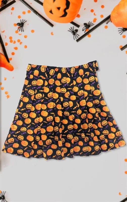 Pumpkin Queen Pleated Skirt modal blend skirt