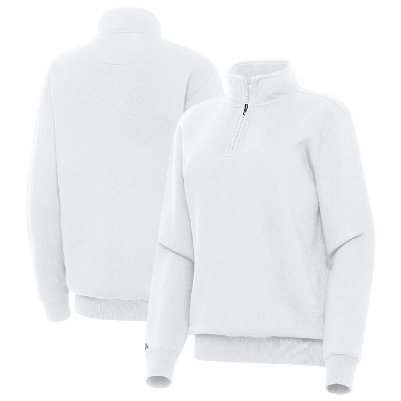 Antigua: Women's Essentials 1/4 Zip Fleece Pullover - Victory 105484 Cold Shoulder Design Antigua: Women's Essentials 1/4 Zip Fleece Pullover - Victory 105484 Cold Shoulder Design