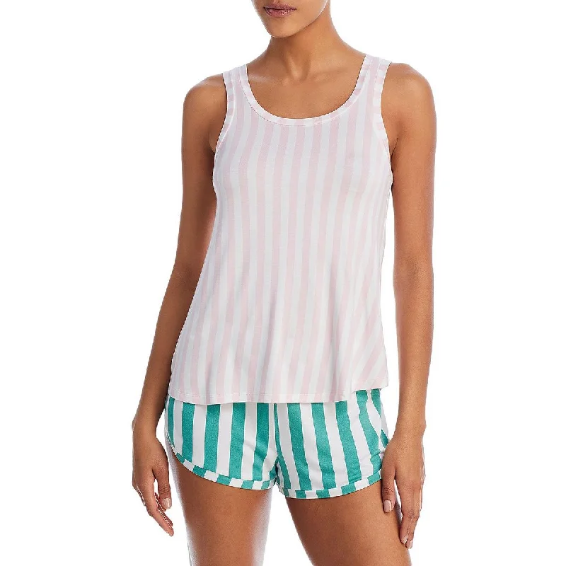 Womens 2PC Tank Short Set lavender tank top