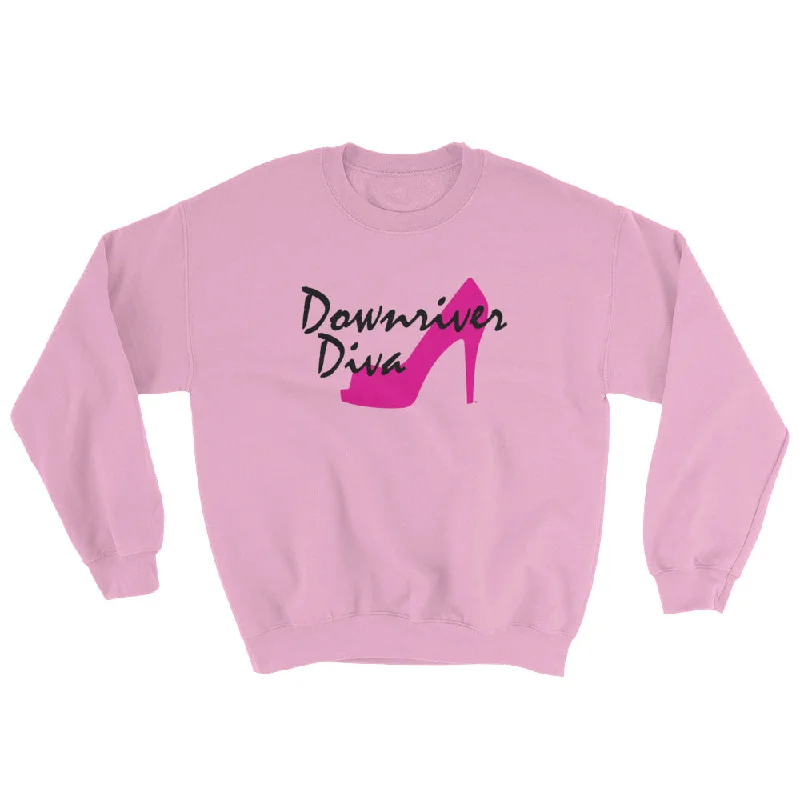 Downriver Diva Sweatshirt (7 colors) Hoodie with Monochrome Minimalist Simple