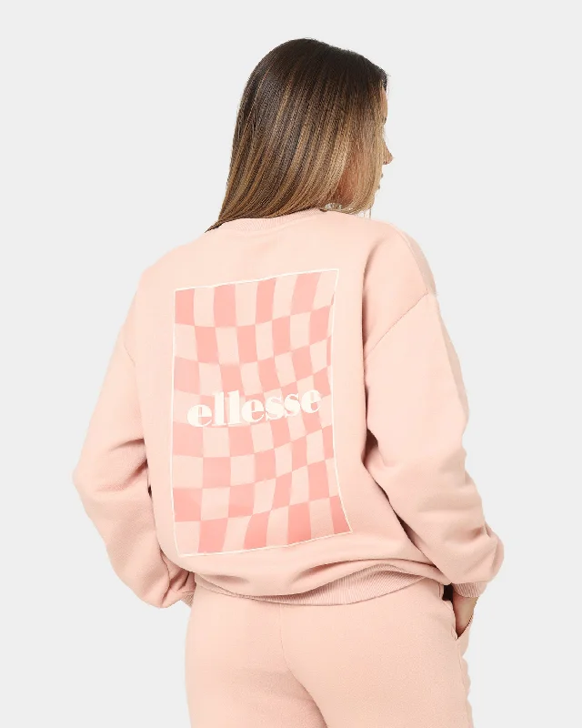 Ellesse Women's Sibilla Sweatshirt Pink Hoodie with Print Artistic Unique