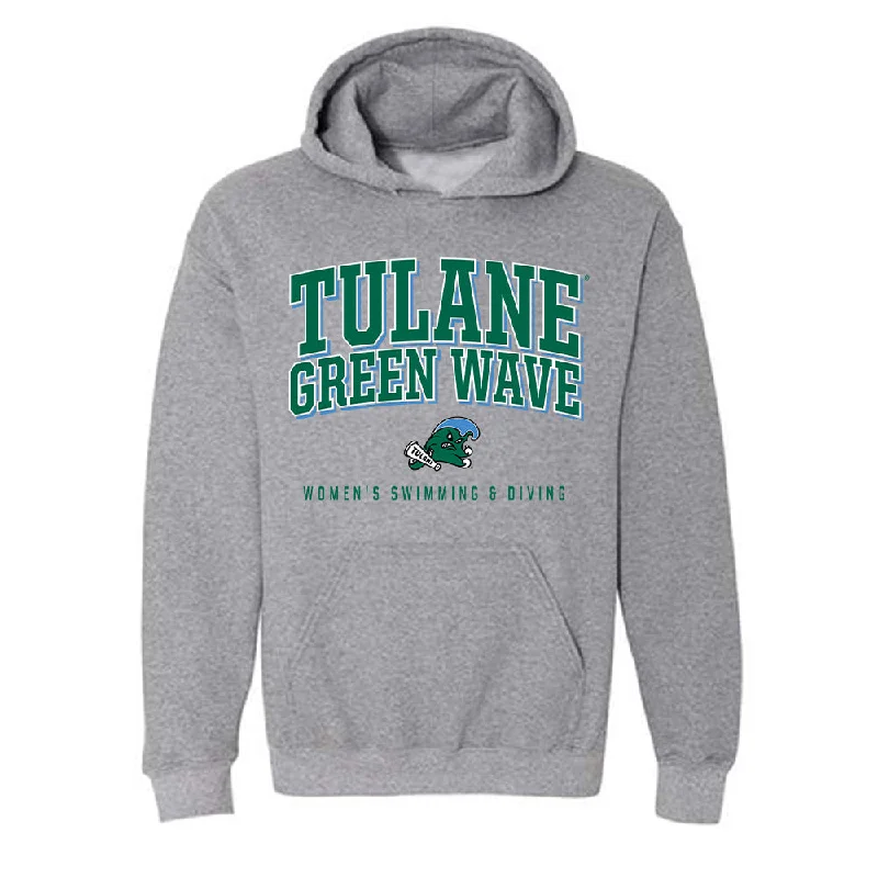 Tulane - NCAA Women's Swimming & Diving : Lillian Von Herbulis - Classic Shersey Hooded Sweatshirt Hoodie with Neon Bright Vibrant