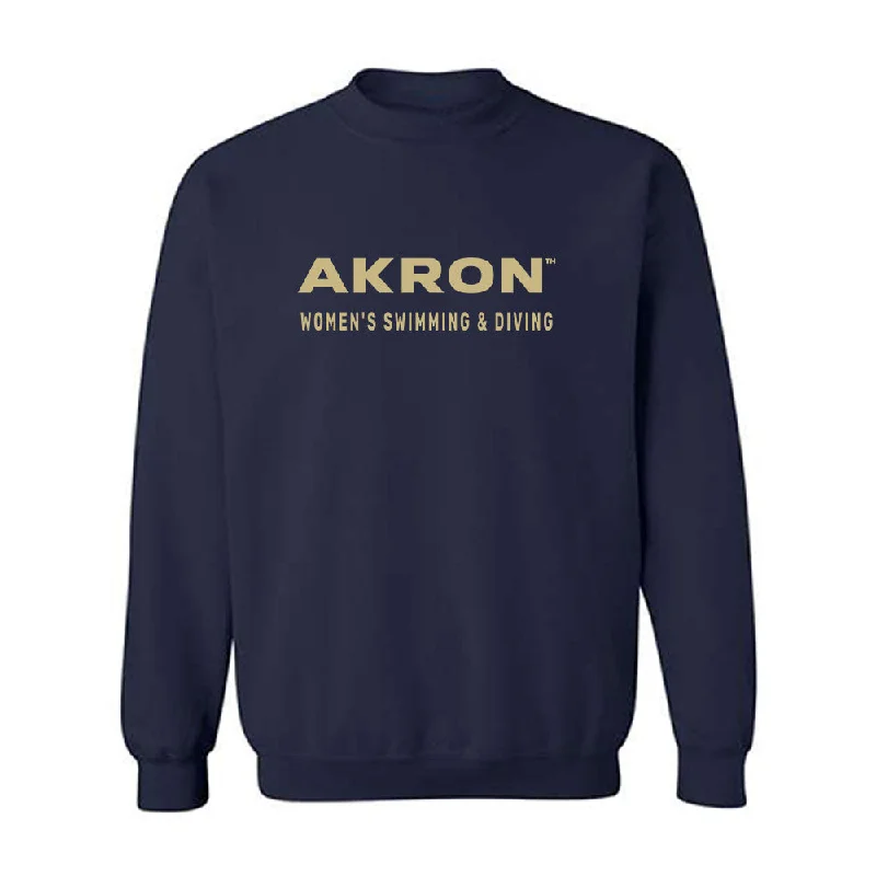 Akron - NCAA Women's Swimming & Diving : Alanis Santiago - Classic Shersey Crewneck Sweatshirt Hoodie with Full-Zip Functional Layering