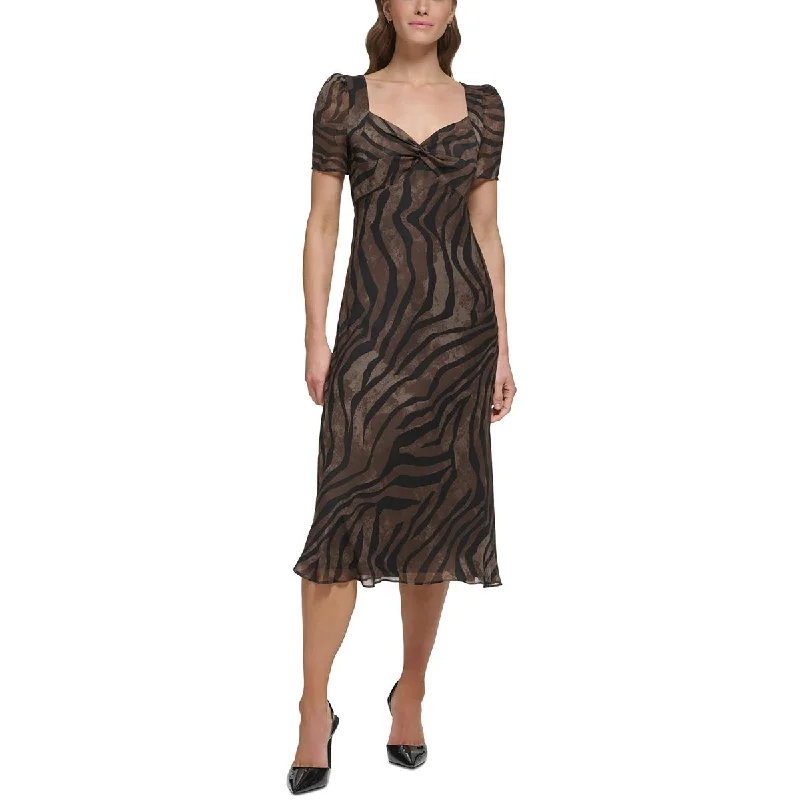 Womens Animal Print Polyester Sheath Dress Tunics Running lightweight