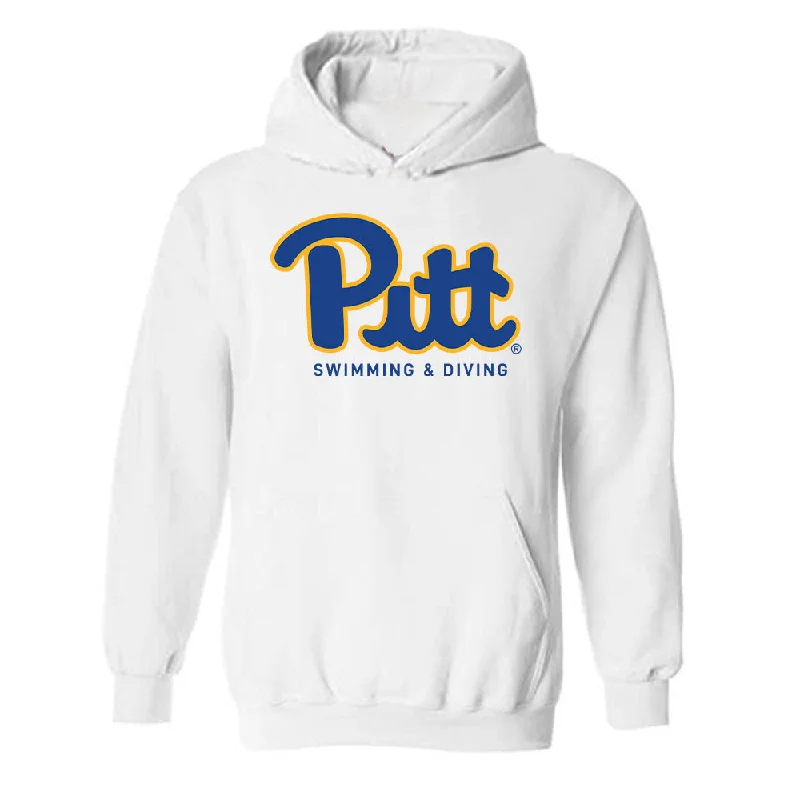 Pittsburgh - NCAA Women's Swimming & Diving : Jessica Strong - Sports Shersey Hooded Sweatshirt Hoodie with Hem Embroidery Detailed Premium