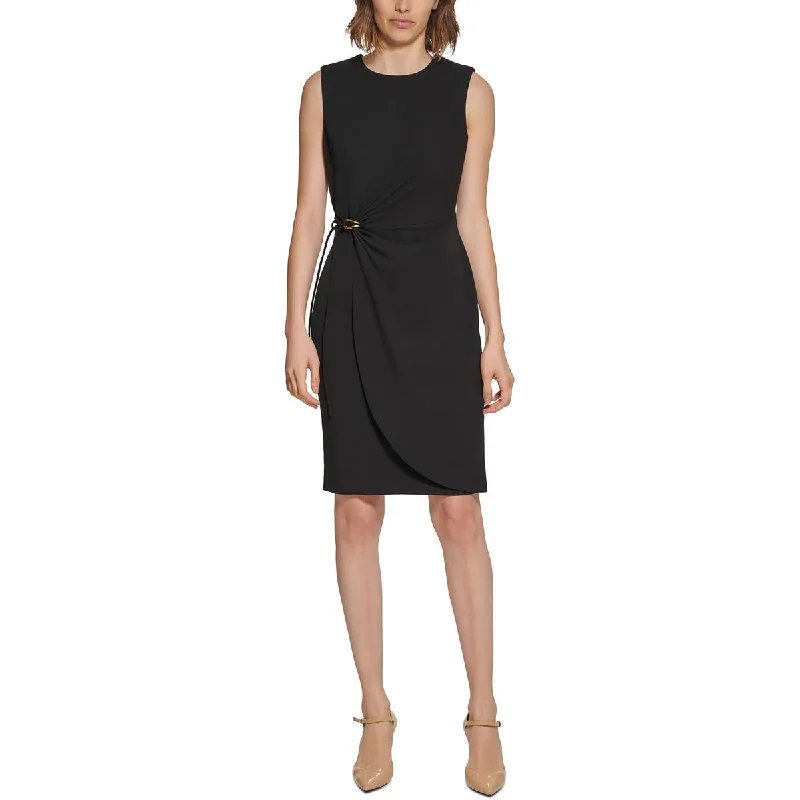 Womens Crepe Office Sheath Dress Tunics Business professional