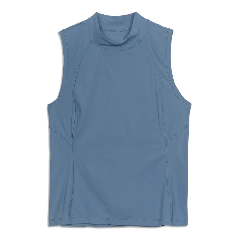 Lightweight Mock-Neck Tank Top - Resale coral tank top