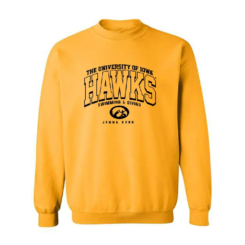 Iowa - NCAA Women's Swimming & Diving : Jenna Kerr - Classic Fashion Shersey Crewneck Sweatshirt Hoodie with Hem Detail Decorative Unique Iowa - NCAA Women's Swimming & Diving : Jenna Kerr - Classic Fashion Shersey Crewneck Sweatshirt Hoodie with Hem Detail Decorative Unique