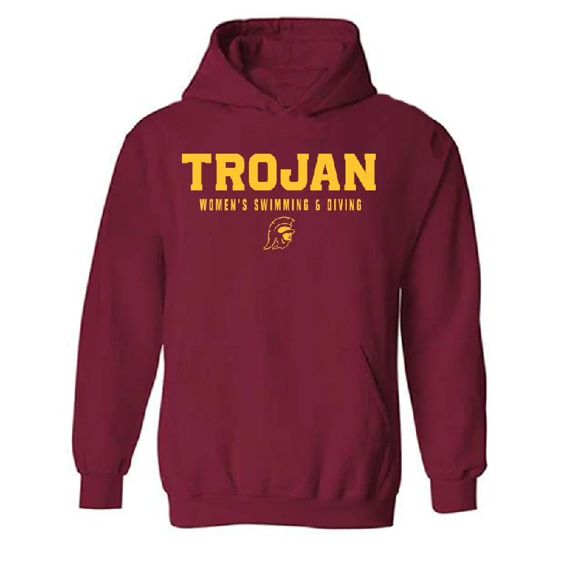 USC - NCAA Women's Swimming & Diving : Vasilissa Buinaia - Classic Shersey Hooded Sweatshirt Hoodie with Full-Zip Functional Layering USC - NCAA Women's Swimming & Diving : Vasilissa Buinaia - Classic Shersey Hooded Sweatshirt Hoodie with Full-Zip Functional Layering