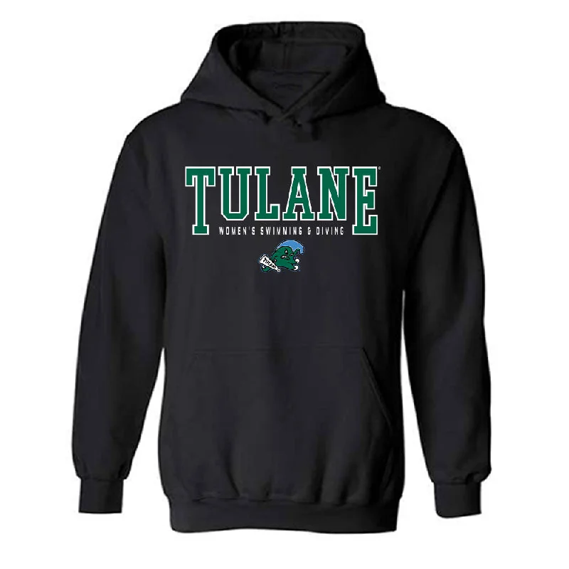 Tulane - NCAA Women's Swimming & Diving : Lillian Von Herbulis - Hooded Sweatshirt Hoodie with Relaxed Fit Easy Casual