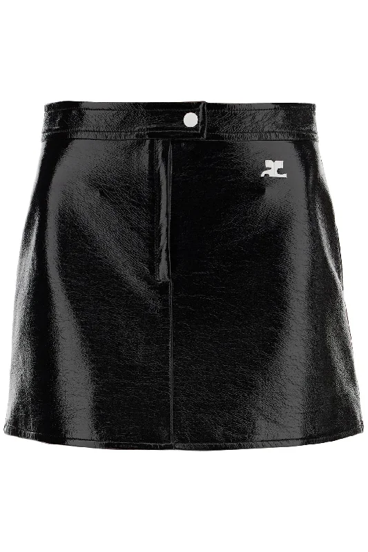 Re-edition Vinyl Effect Mini Skirt tulle skirt dreamy