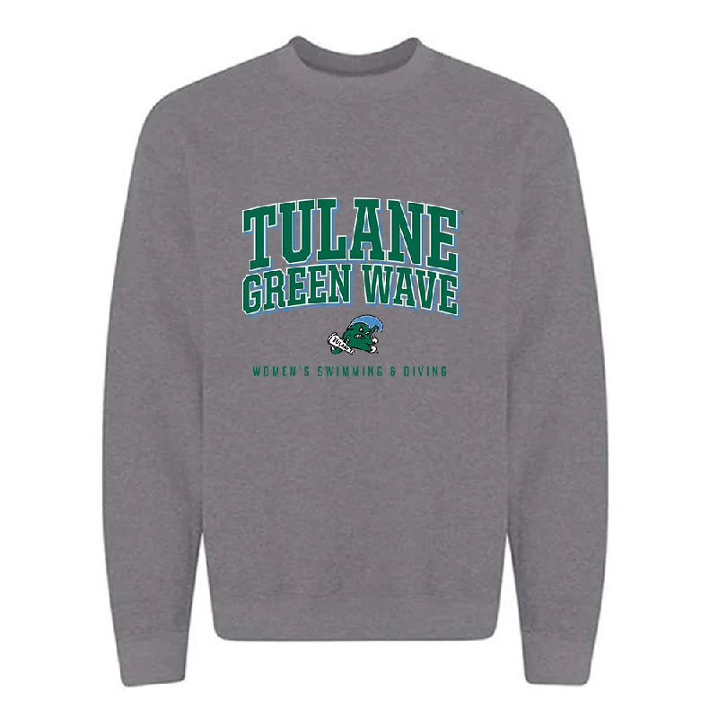 Tulane - NCAA Women's Swimming & Diving : Lillian Von Herbulis - Classic Shersey Crewneck Sweatshirt Hoodie with Gradient Ombre Colorful