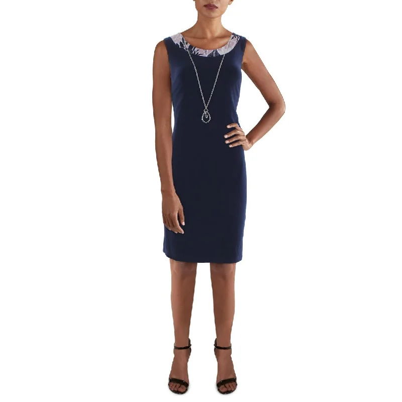 Womens Knit Sleeveless Sheath Dress A-Line Day Work