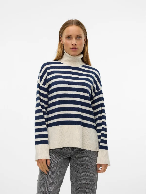 Γυναικεία μπλούζα ριγέ VMFANTASTIC LS ROLLNECK PULLOVER GA BOO 10320629 | 10320629 Notched Neck Pullover Γυναικεία μπλούζα ριγέ VMFANTASTIC LS ROLLNECK PULLOVER GA BOO 10320629 | 10320629 Notched Neck Pullover
