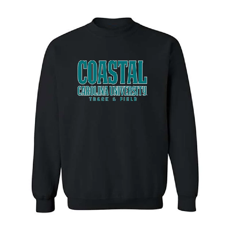 Coastal Carolina - NCAA Women's Track & Field : Faith Wright - Sports Shersey Crewneck Sweatshirt Hoodie with Thumb Holes Functional Cozy