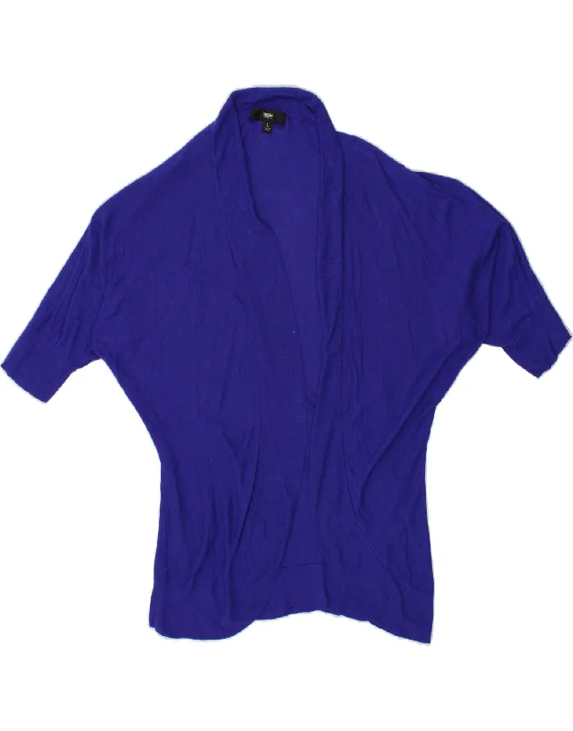 MOSSIMO Womens Short Sleeve Cardigan Sweater UK 16 Large Blue Fitted Loose Oversized MOSSIMO Womens Short Sleeve Cardigan Sweater UK 16 Large Blue Fitted Loose Oversized