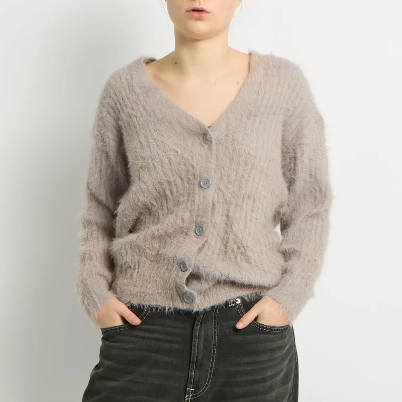 Soft Knitted Cardigan - UK 14 Seamless Knitted Crochet