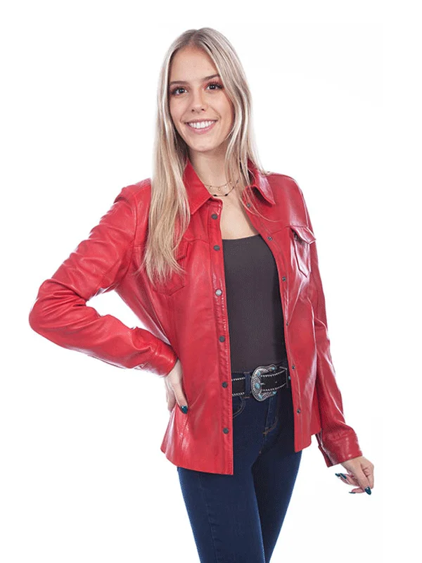 Scully L1024-97 Womens Contemporary Lamb Leather Jacket Red Cotton Jacket Linen Jacket Terry Jacket Scully L1024-97 Womens Contemporary Lamb Leather Jacket Red Cotton Jacket Linen Jacket Terry Jacket