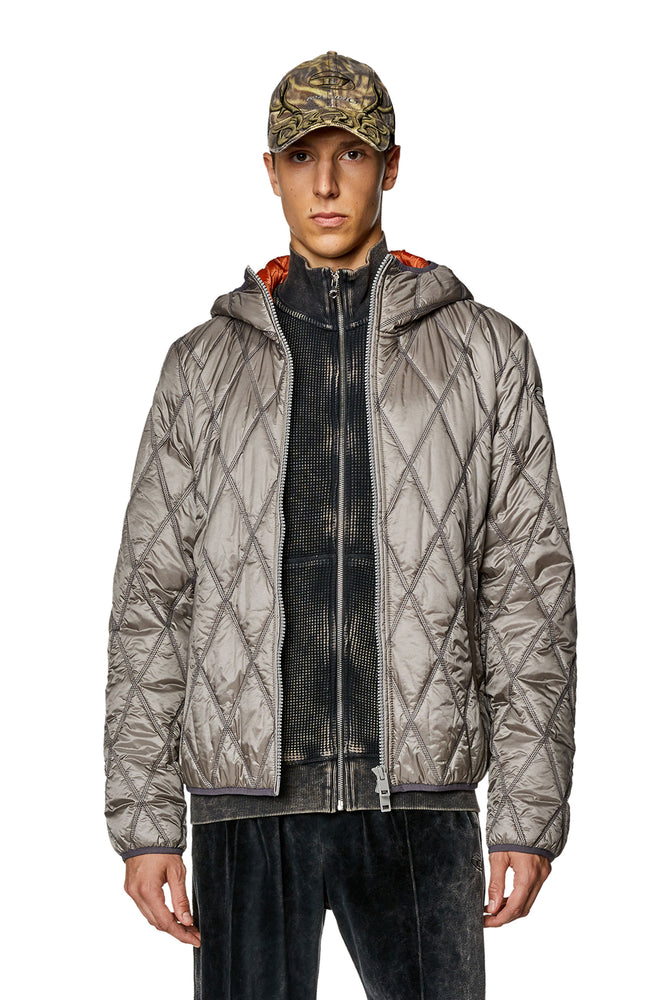 Hooded jacket in quilted nylon Fleece Jacket Down Jacket Feather Jacket