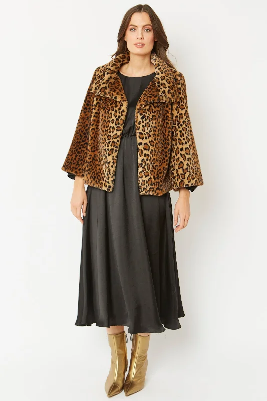 Leopard Print Faux Fur Jacket Faux Fur Jacket Real Fur Jacket Shearling Jacket