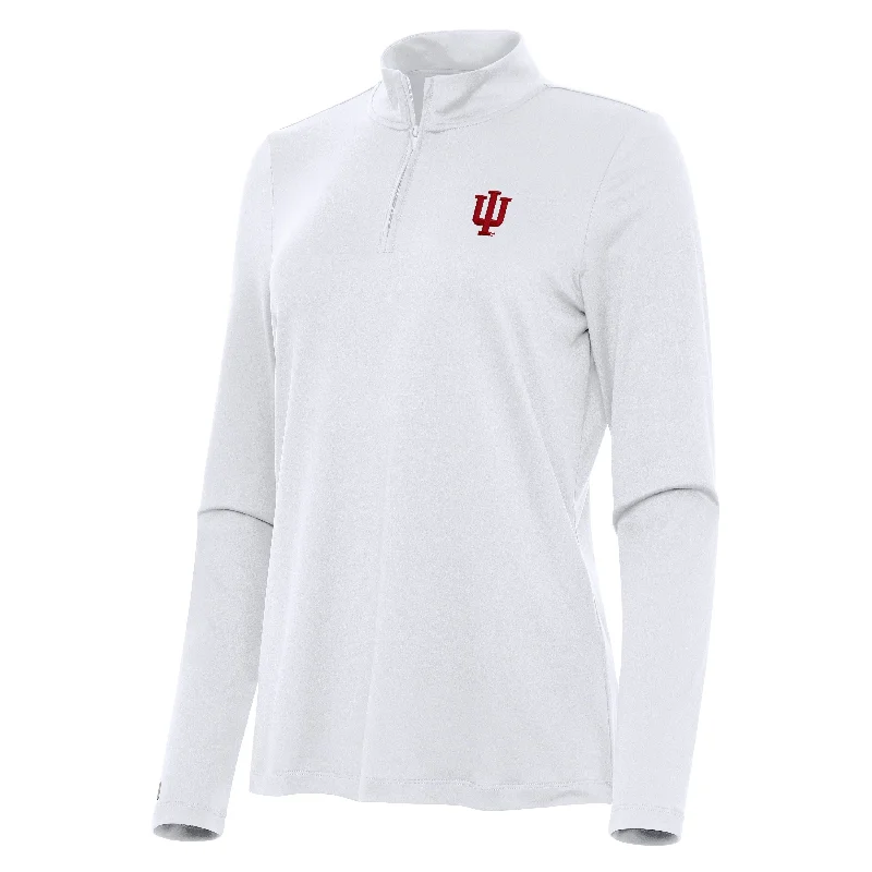 Indiana Hoosiers Women's Reprocess Sustainable 1/4 Zip Pullover Wide Sleeve Pullover