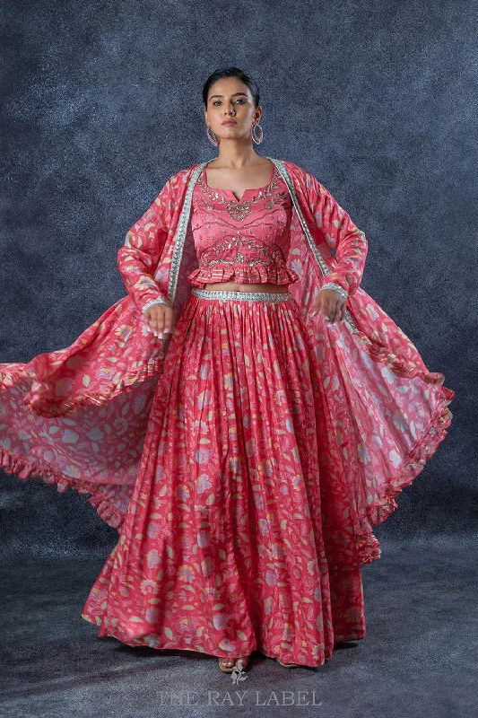 Pink Floral Lehenga And Jacket Set Herringbone Jacket Houndstooth Jacket Plaid Jacket Pink Floral Lehenga And Jacket Set Herringbone Jacket Houndstooth Jacket Plaid Jacket