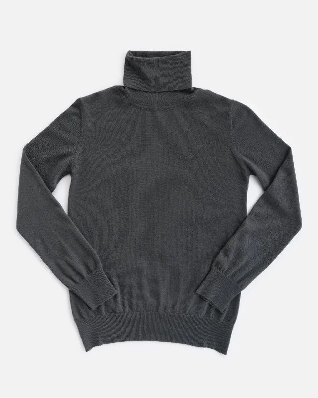 THE SUPER LIGHT ROLLNECK SWEATER | DRILL GREY Knit Fabric Woven Fabric Fleece Fabric