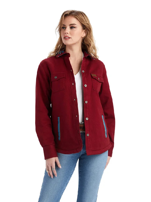 Ariat 10042133 Womens Shacket Chimayo Shirt Jacket Rubaiyat Tiered Jacket Buttoned Jacket Zippered Jacket Ariat 10042133 Womens Shacket Chimayo Shirt Jacket Rubaiyat Tiered Jacket Buttoned Jacket Zippered Jacket