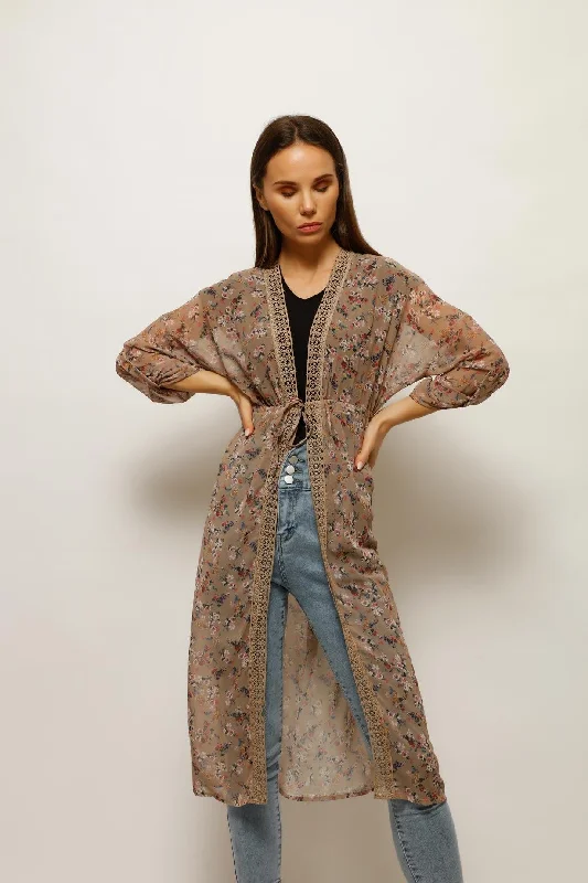 HIRKA FLOWY FLORAL CARDIGAN Wool Cardigan Cotton Cardigan Cashmere Cardigan