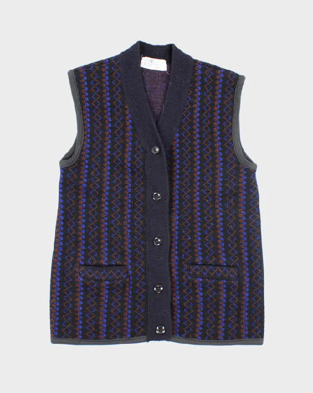 Vintage 90's Women's Chunky Patterned Knit Cardigan - L Chenille Blend Fleece Blend Nylon Blend Vintage 90's Women's Chunky Patterned Knit Cardigan - L Chenille Blend Fleece Blend Nylon Blend