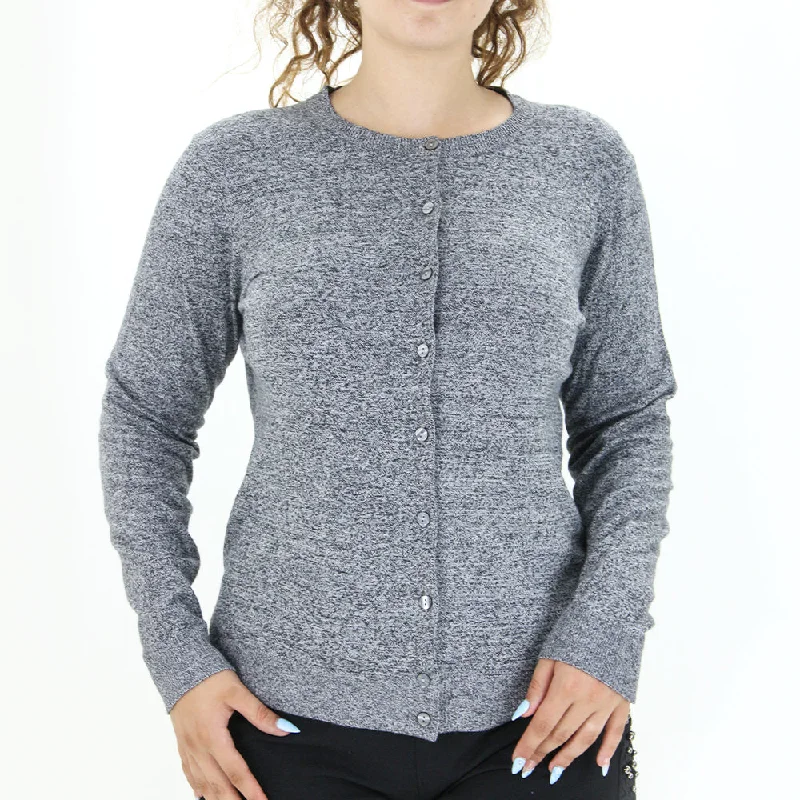 Women's Button-Down Cardigan Sweater,Grey Stylish Fashionable Trendy