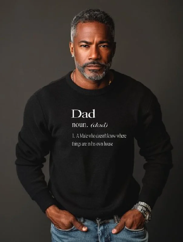 DAD EXPLAINED SWEATER - BLACK Wool Sweater Cotton Sweater Cashmere Sweater