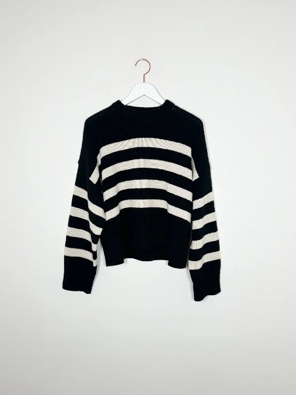 Skall Studio - Campa Jumper - Black/ Sand Stripe Casual Formal Business