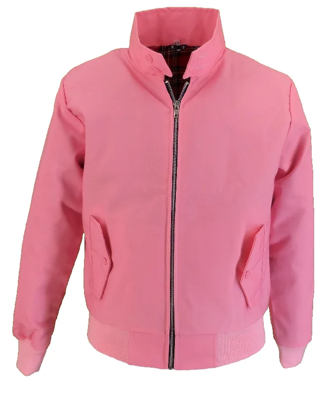 Mazeys Ladies Classic Pink Harrington Jackets Denim Jacket Leather Jacket Suede Jacket Mazeys Ladies Classic Pink Harrington Jackets Denim Jacket Leather Jacket Suede Jacket