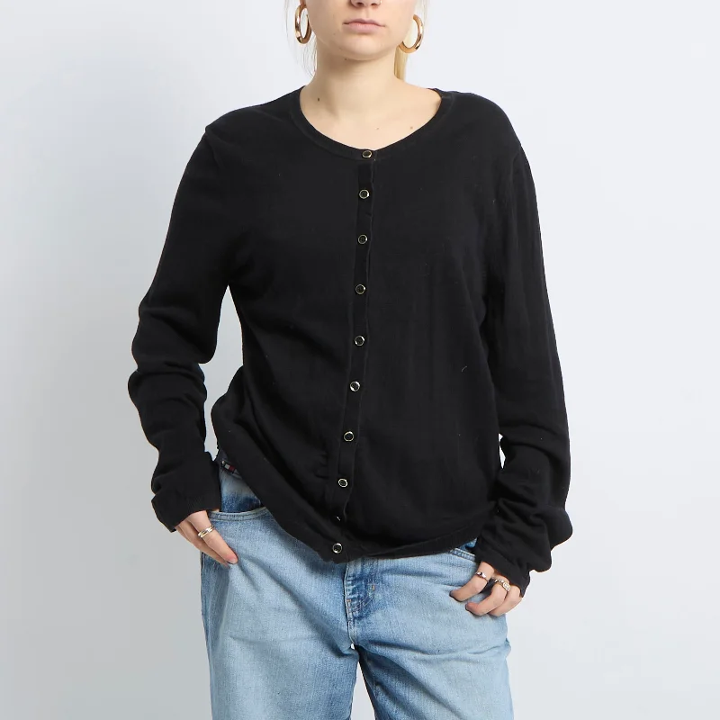 Fine Knit Cardigan - UK 10 Transparent Opaque Sheer