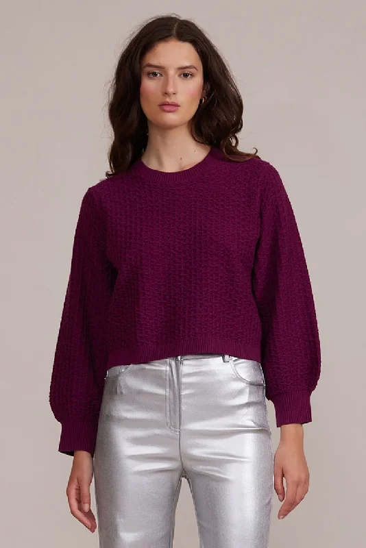 Percy Textured Knit Sweater Collared Crew Neck Turtle Neck